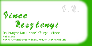 vince meszlenyi business card